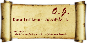 Oberleitner Jozafát névjegykártya